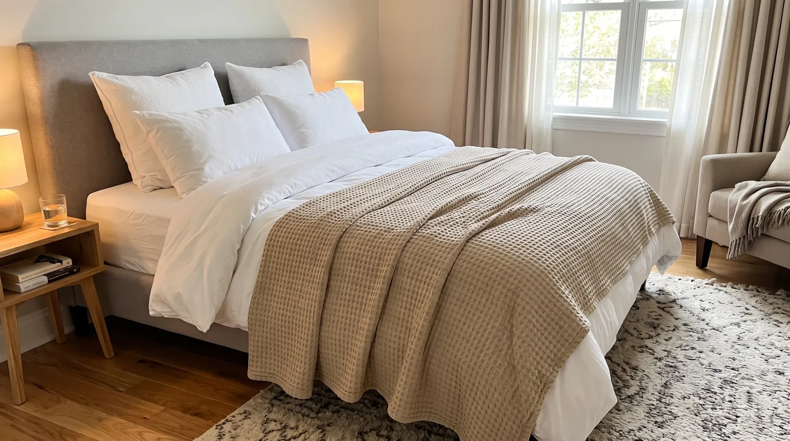 Cotton Waffle Blanket 