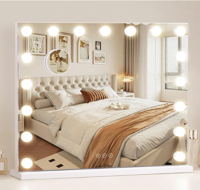 double-sided magnifying makeup mirror