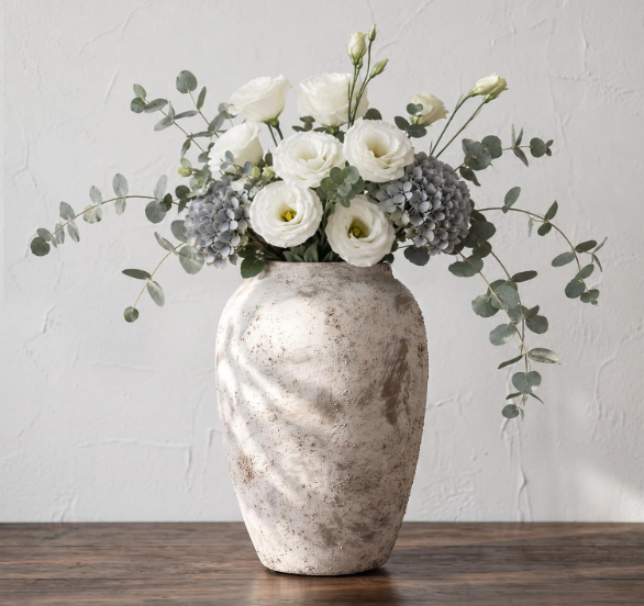Textured ceramic vase