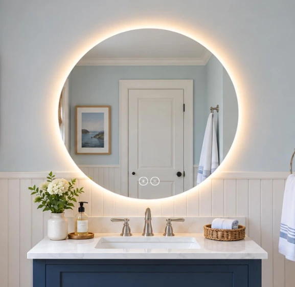 wall-mounted bathroom vanity mirror
