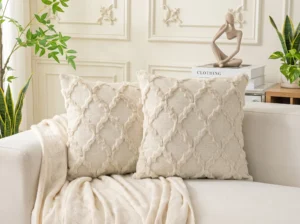 Boho Textured Throw Pillow Covers